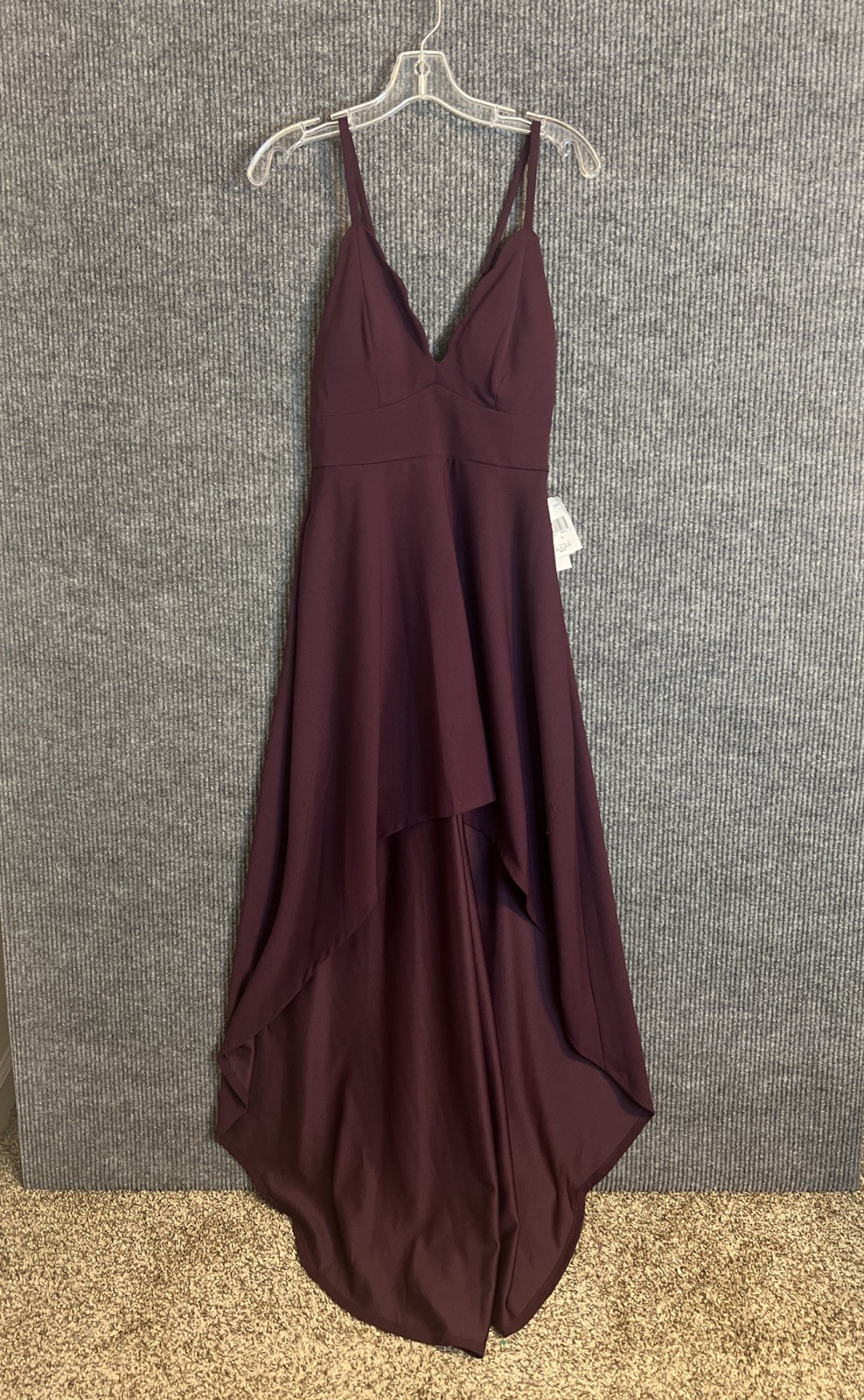 Xtraordinary Womens Hi Low Midi Dress Juniors Size 9 Burgundy Sleeveless New