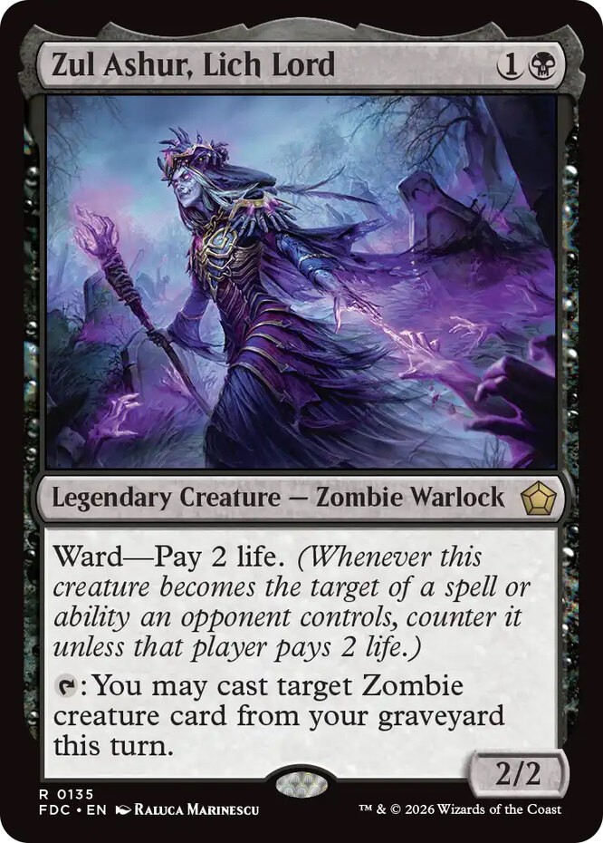 x1 Zul Ashur, Lich Lord R MTG Commander: Foundations M/NM, English