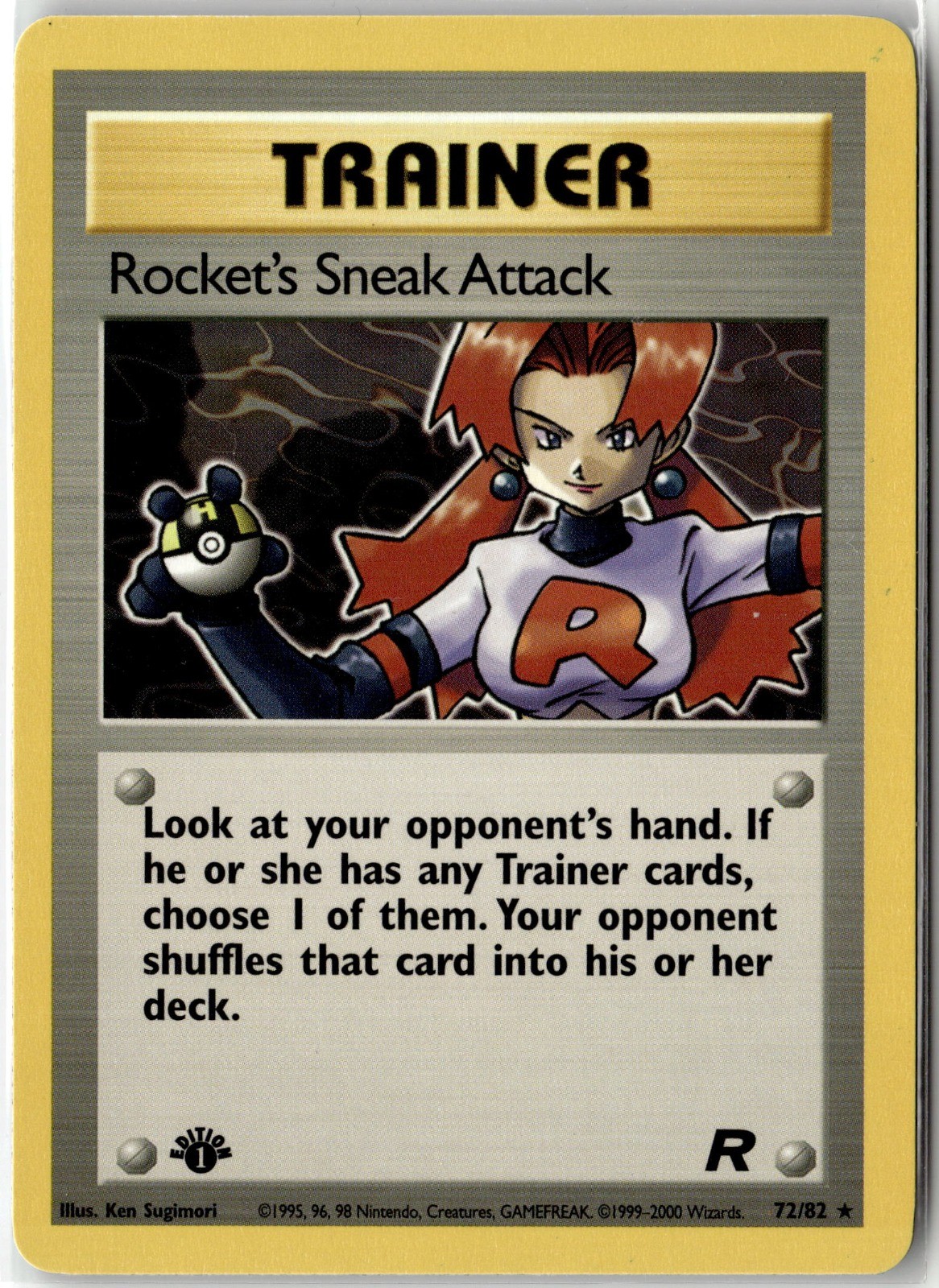 Rocket\'s Sneak Attack (72) Rare Team Rocket 72/82 1st Edition NM Rocket\'s Sneak Attack (72) Rare Team Rocket 72/82 1st Edition NM