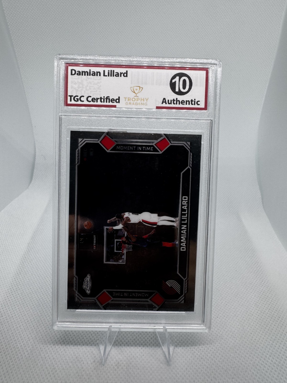 2025-26 NBA Topps Chrome -Damian Lillard Moment In Time #MT-11 Trophy Grading 10