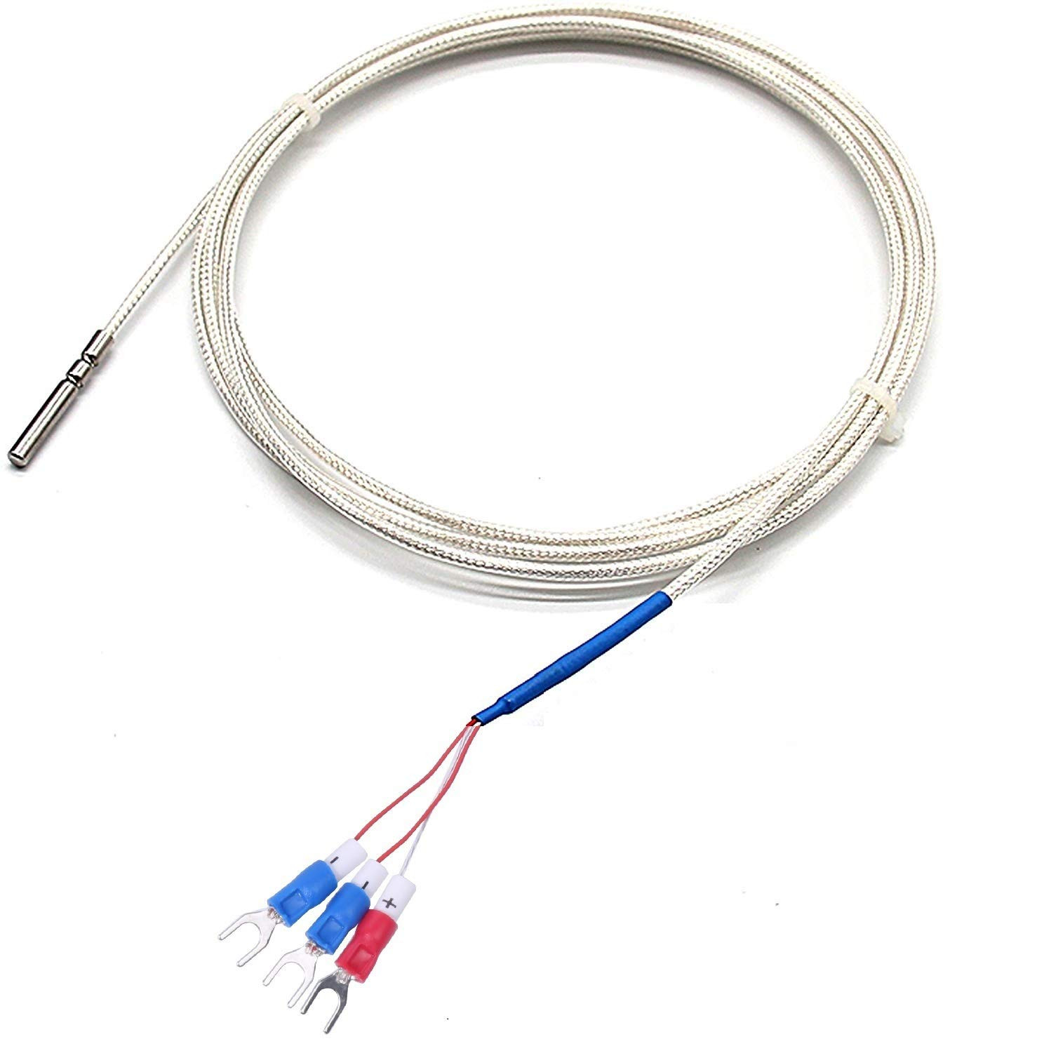 RTD Pt100 Temperature Sensor Probe, Waterproof Stainless Steel Thermistor Three RTD Pt100 Temperature Sensor Probe, Waterproof Stainless Steel Thermistor Three