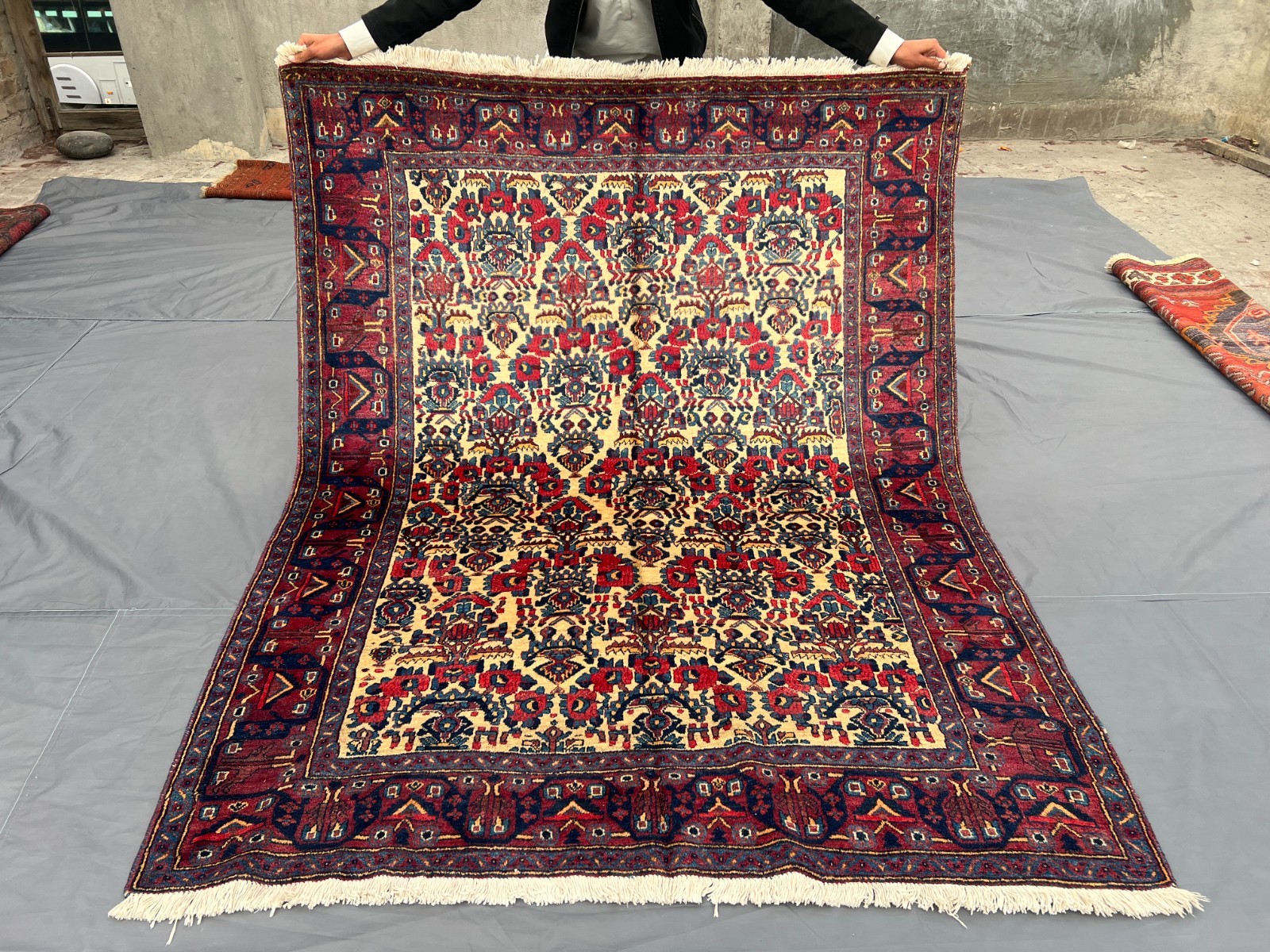 5x7 Antique Caucasian Medallion Rug | Hand-Knotted Tribal Wool Nomadic Area Rug 5x7 Antique Caucasian Medallion Rug | Hand-Knotted Tribal Wool Nomadic Area Rug