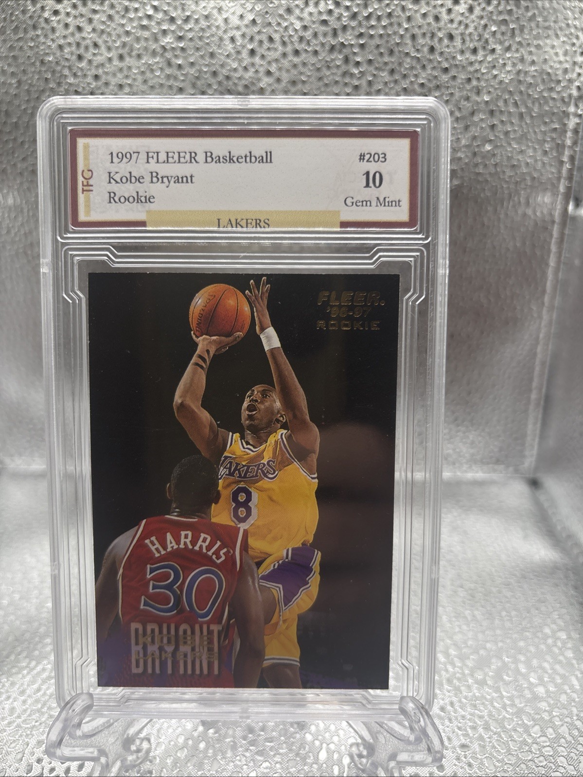 1997 Fleer Basketball Kobe Bryant RC #203 GEM 10 1997 Fleer Basketball Kobe Bryant RC #203 GEM 10