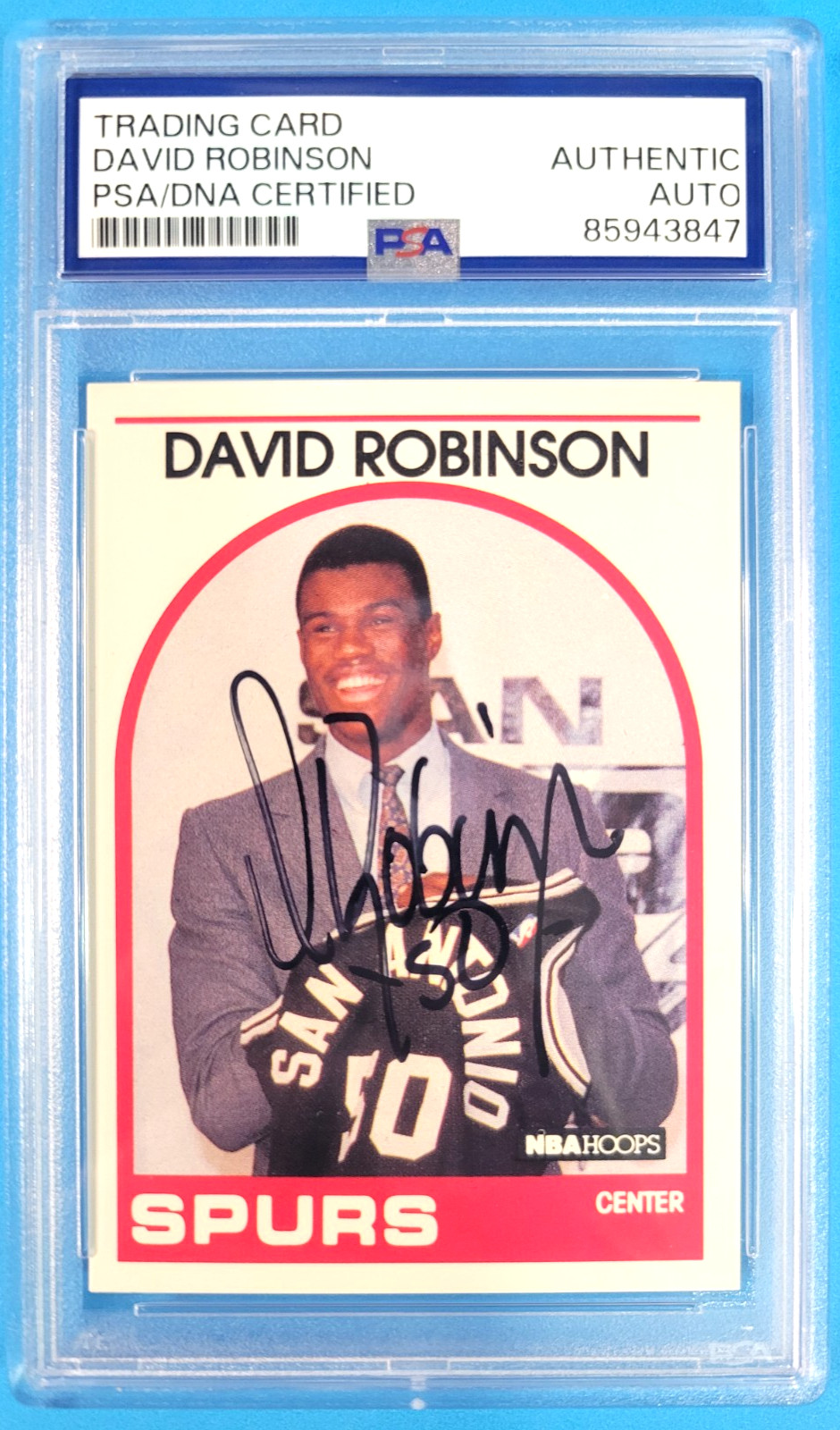 David Robinson Hoops 1989-90 #138 Rookie Auto Signed PSA Authentic Autograph David Robinson Hoops 1989-90 #138 Rookie Auto Signed PSA Authentic Autograph