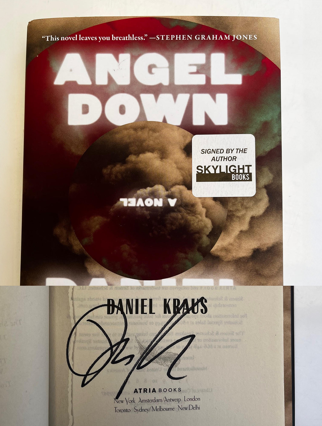Daniel Kraus, Angel Down Scarce Signed Pulitzer Prize Winner Hardcover -Unread