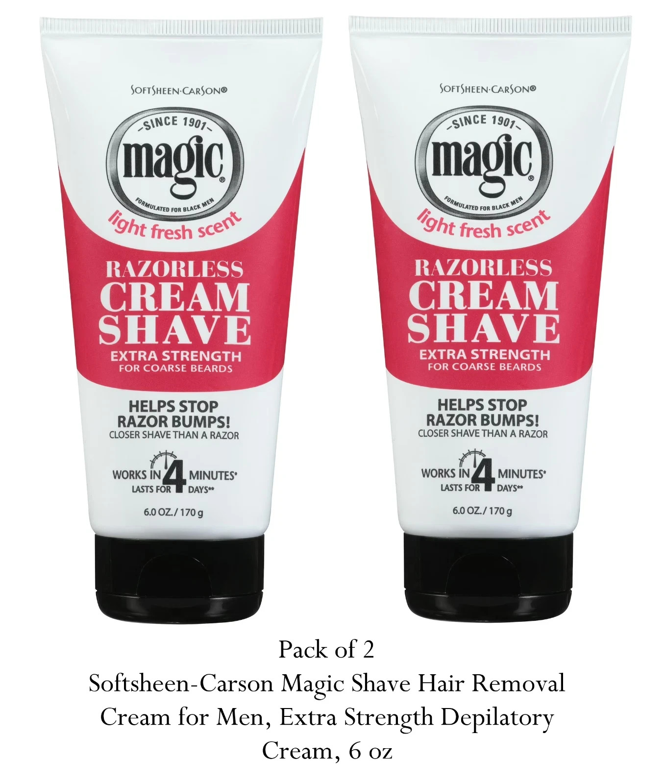 Softsheen-Carson Magic Shave Cream for Men Extra Strength 6oz (Pack of 2) Softsheen-Carson Magic Shave Cream for Men Extra Strength 6oz (Pack of 2)