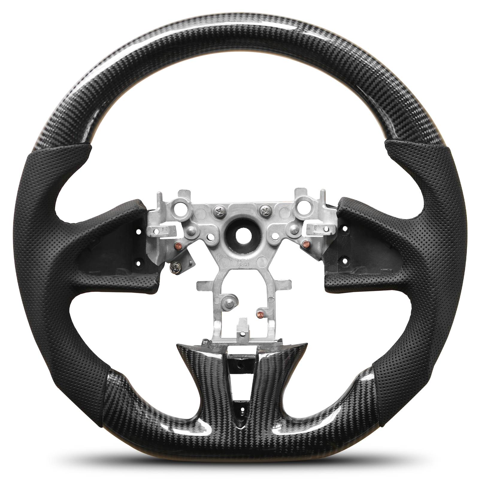 Real 3K Carbon Fiber Sport Steering Wheel D-shape Fit For Infiniti Q50 2014-2017