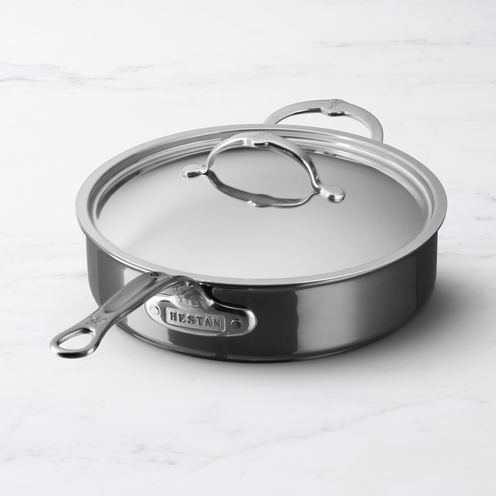 Hestan NanoBond Titanium Stainless Steel Sauté Pan With Lid 3 1/2-Qt