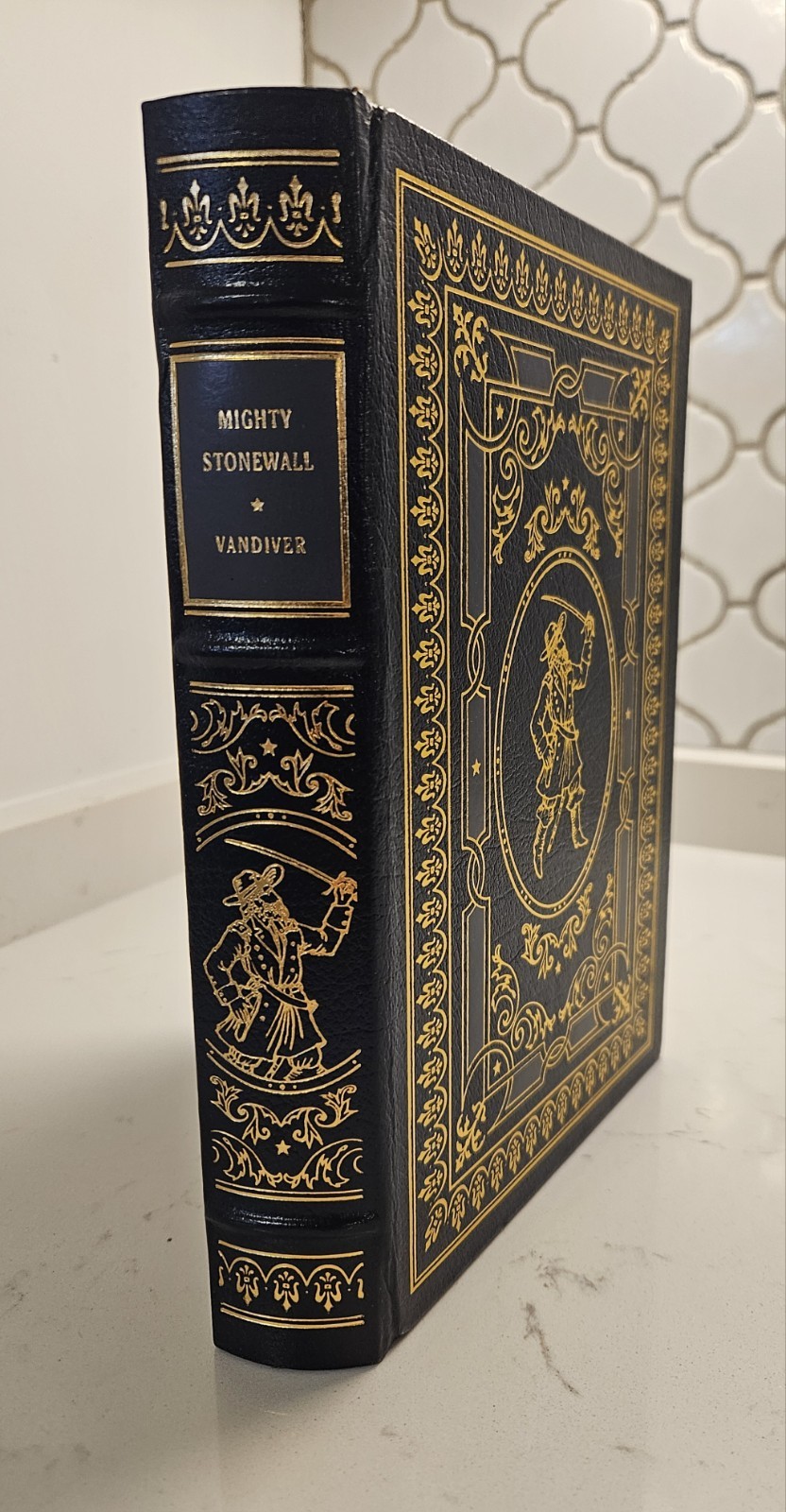 Easton Press Mighty Stonewall Frank E Vandiver Civil War Leather 1996 Like New