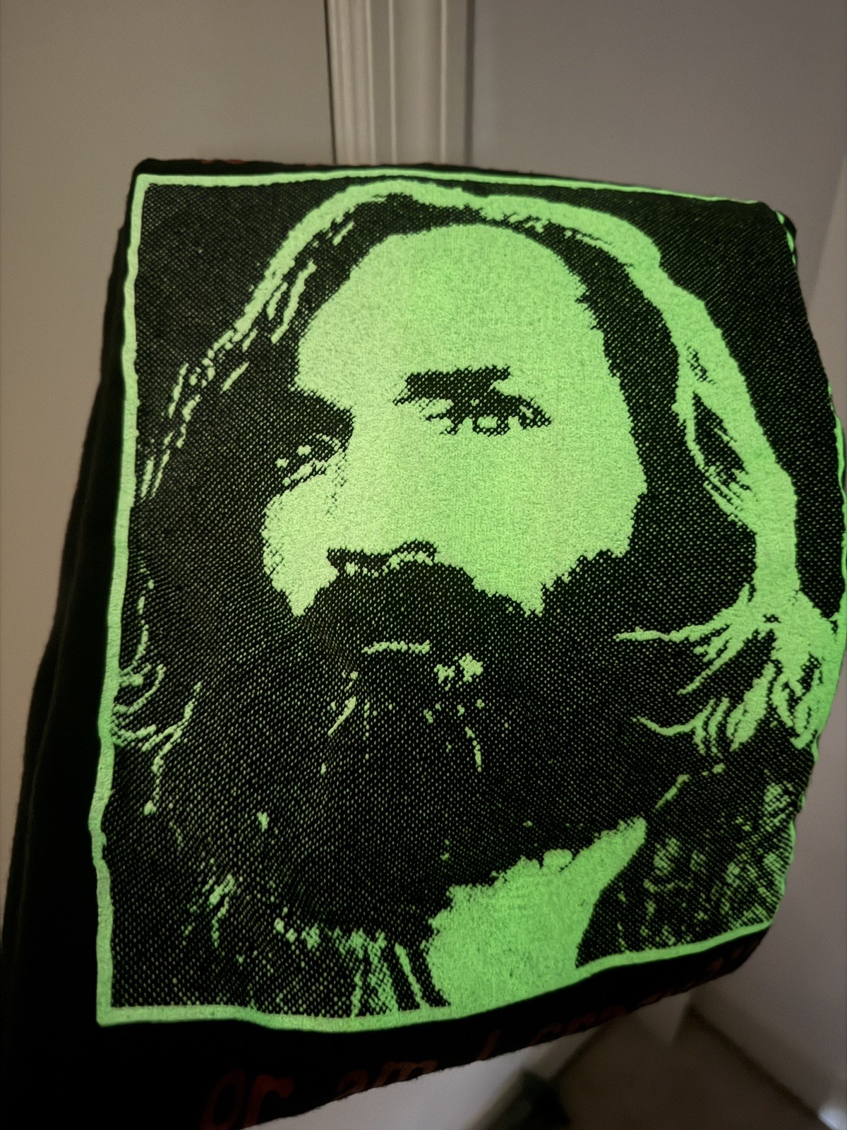 VTG 90s Charles Manson Shirt Black Glow in Dark XL Single Stitch Helter Skelter