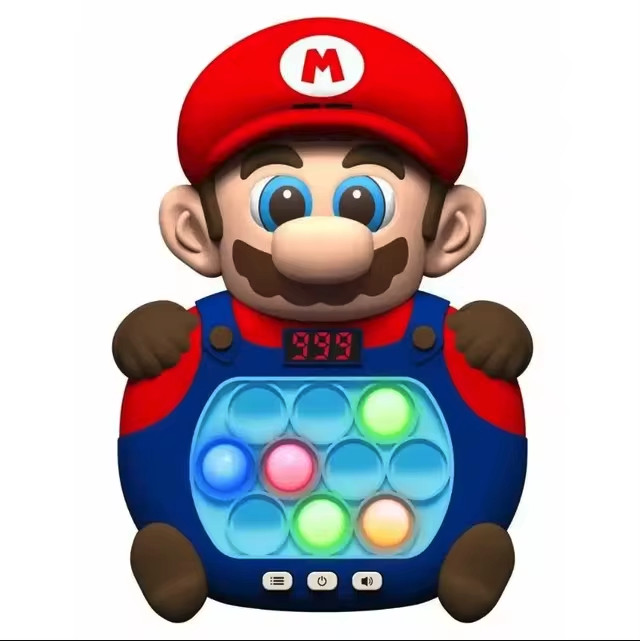 Fast Push Handheld Game Console with 999 Levels – Mario -Themed Fidget Button Fast Push Handheld Game Console with 999 Levels – Mario -Themed Fidget Button