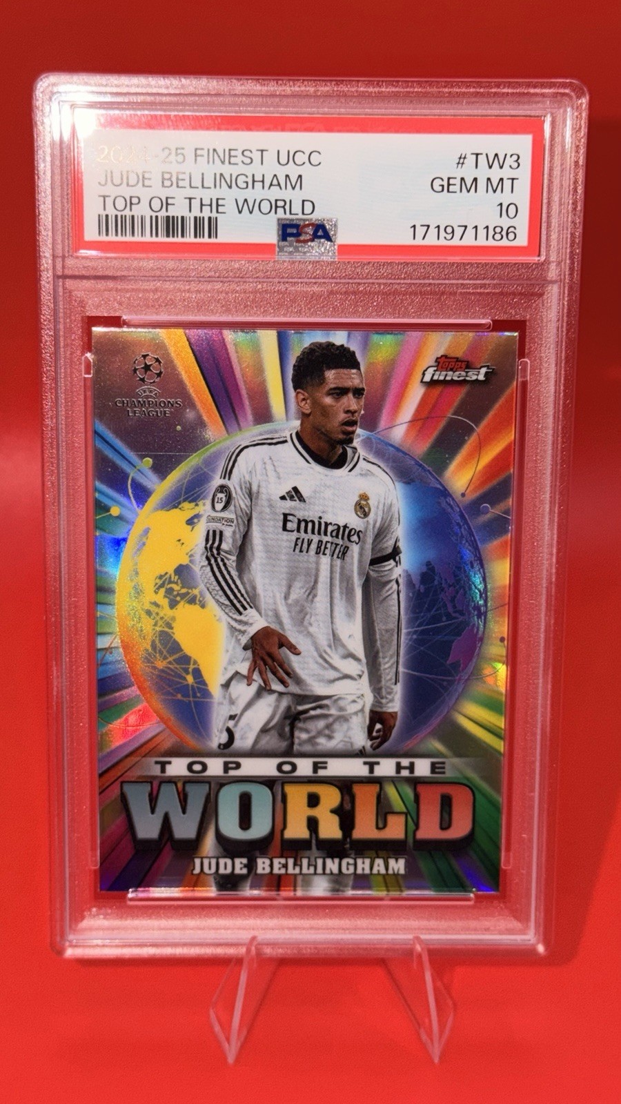 Topps 2024-25 Finest UCC UEFA Champions League Jude Bellingham TW-3 PSA 10 Topps 2024-25 Finest UCC UEFA Champions League Jude Bellingham TW-3 PSA 10