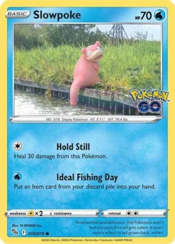 Slowpoke - 019/078 - Common (Near Mint) Pokemon Go - Water Pokémon