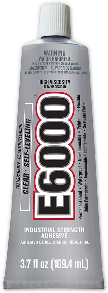 E6000 Industrial Strength Adhesive 3.7 oz - High Viscosity Glue, Flexible Bond