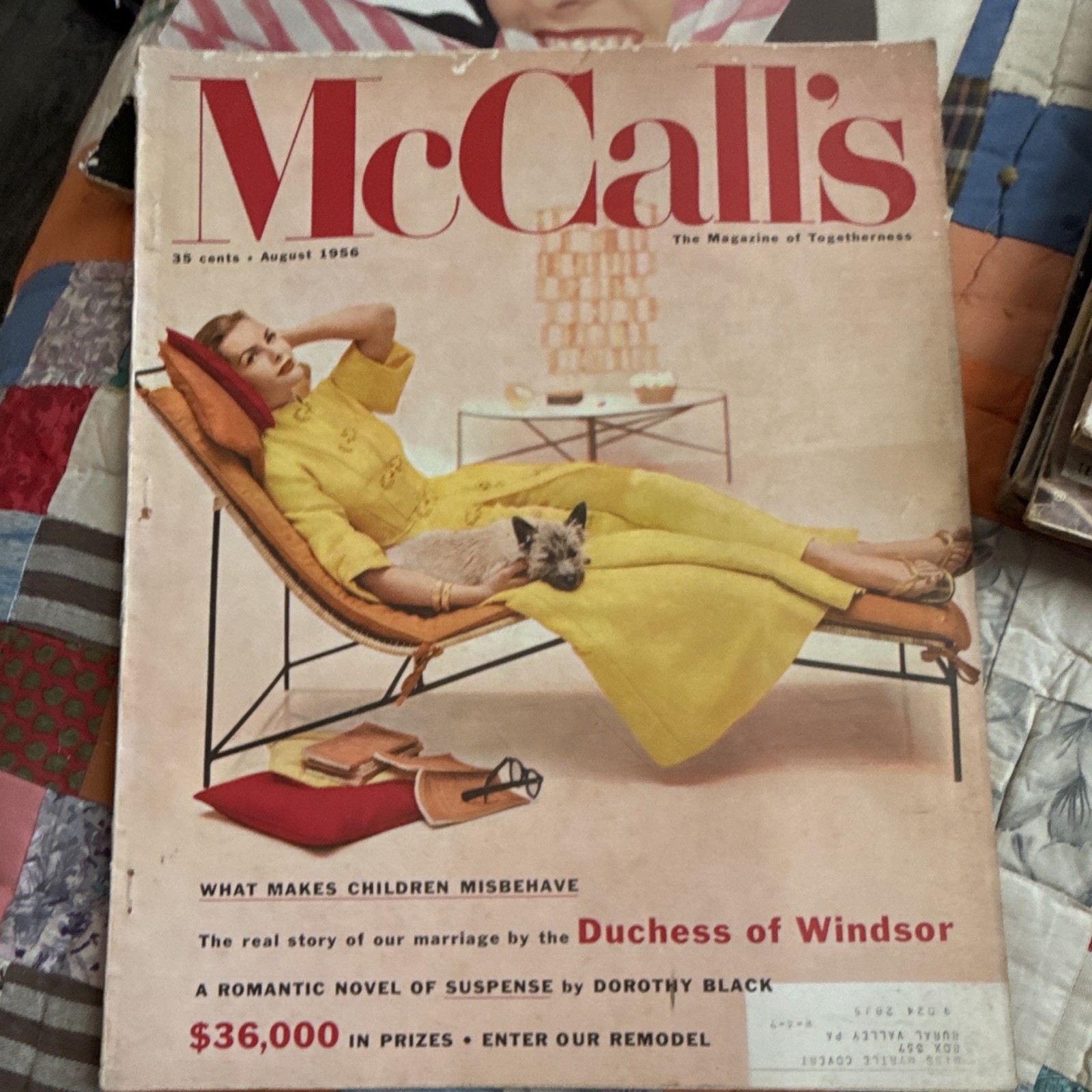 McCall\'s Magazine August 1956 Issue - Dorothy Black, Duchess of Windsor McCall\'s Magazine August 1956 Issue - Dorothy Black, Duchess of Windsor