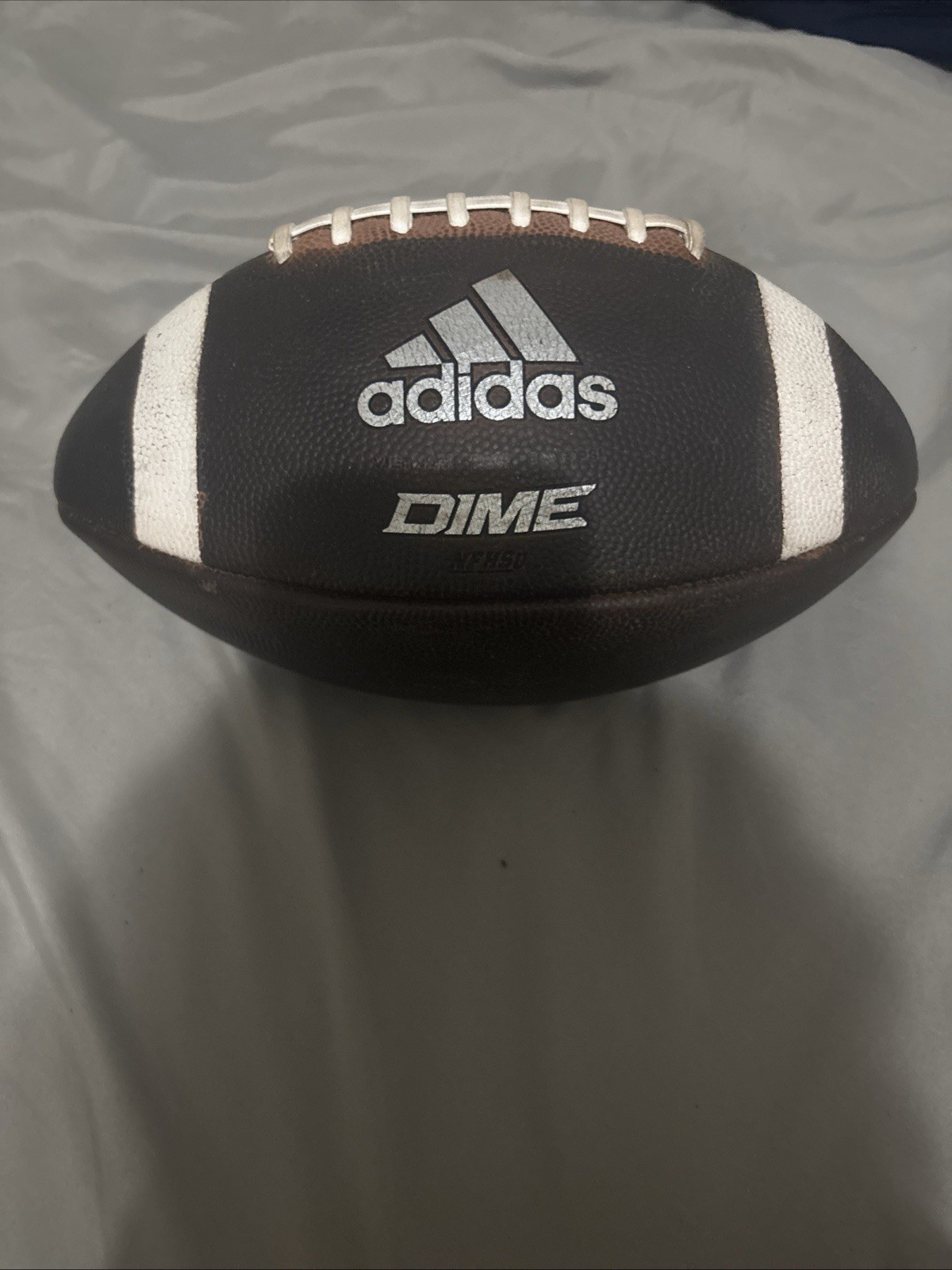 adidas Dime Silver NFHS Leather Football Prepped and Conditioned