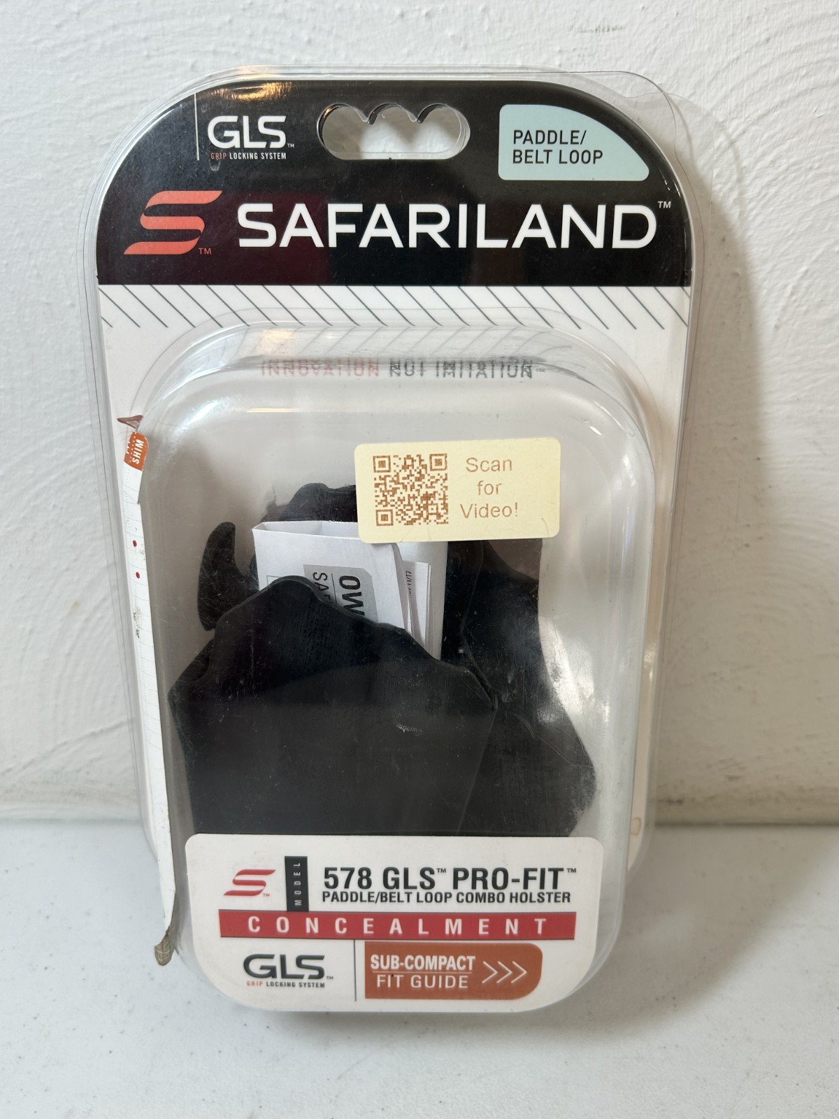 Safariland 578 GLS Pro-Fit Paddle / Belt Holster Sub Compact Black Right Handed