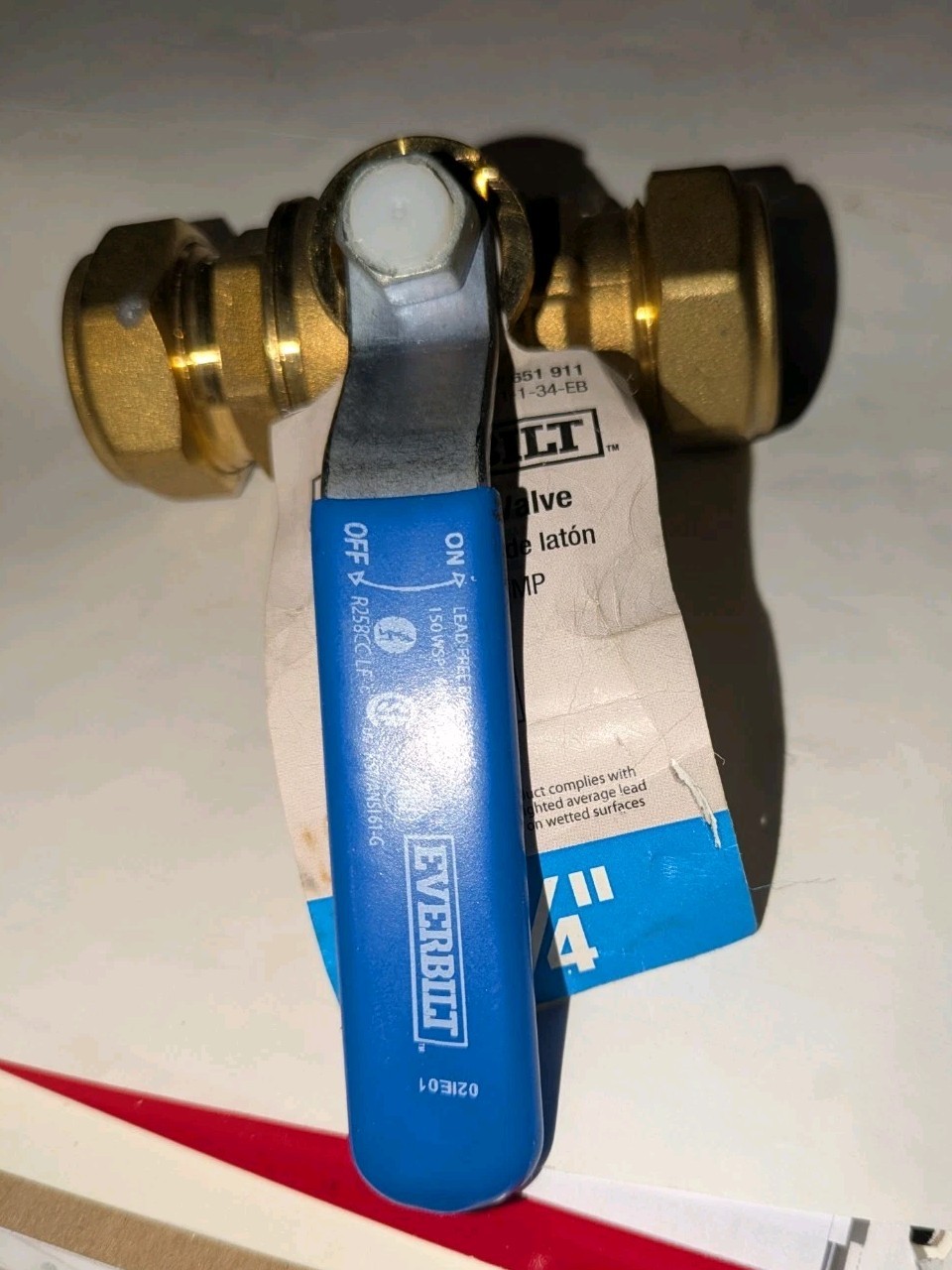 Everbilt Standard Port Ball Valve Lead Free Brass 3/4 Everbilt Standard Port Ball Valve Lead Free Brass 3/4