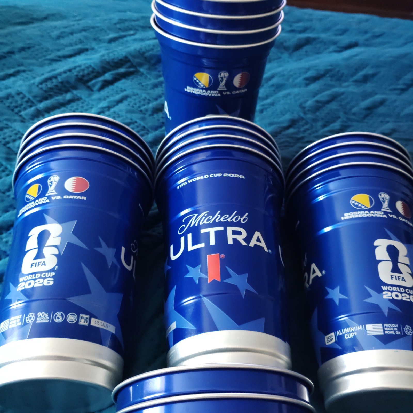 Michelob ULTRA FIFA World Cup 2026. (Set Of 4 Cups) Bosnia🇧🇦 Vs. Qatar🇶🇦 Michelob ULTRA FIFA World Cup 2026. (Set Of 4 Cups) Bosnia🇧🇦 Vs. Qatar🇶🇦