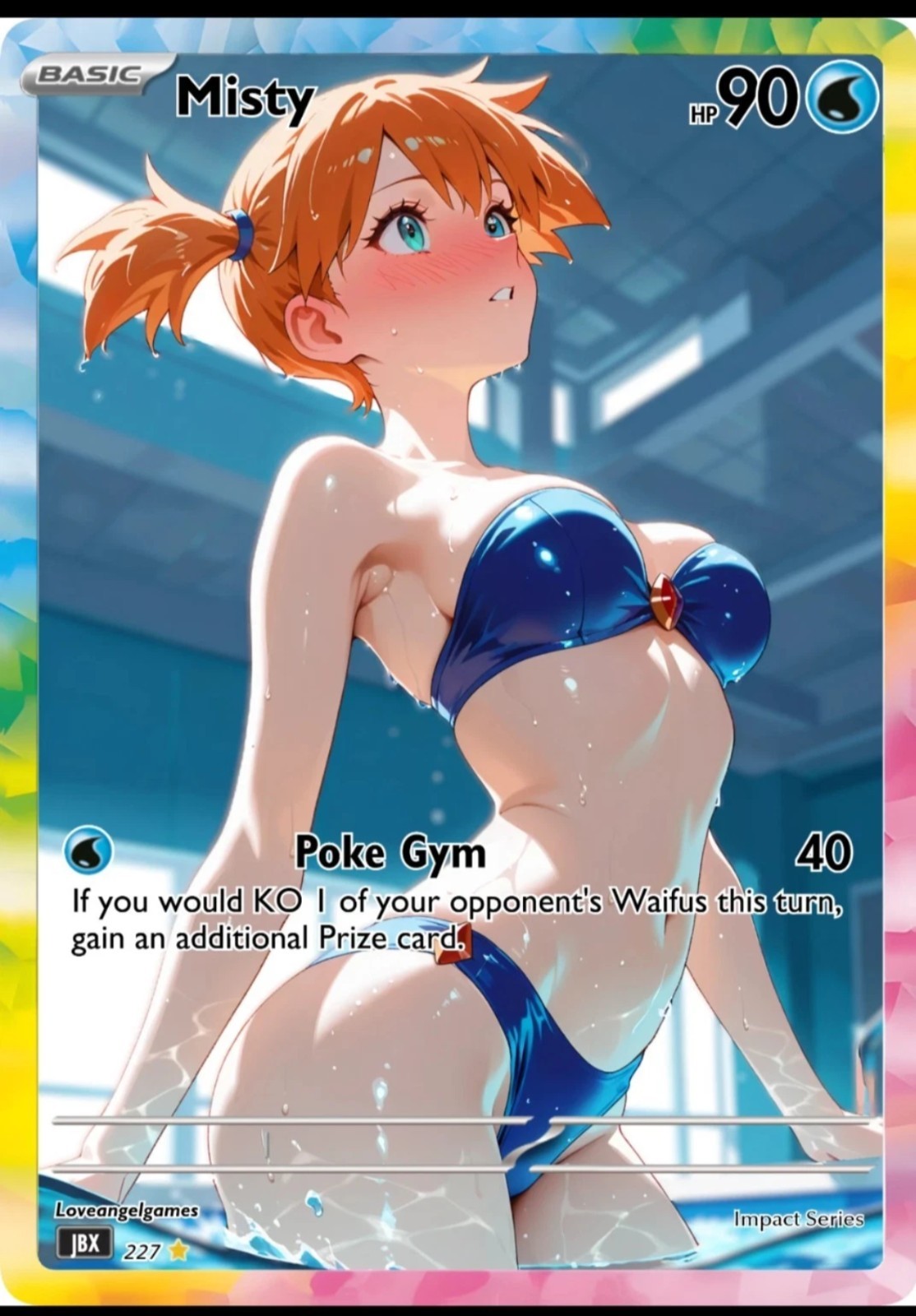 Misty, Pokemon-FOIL-Anime Waifu Card-Waifu Universe-Anime Card Misty, Pokemon-FOIL-Anime Waifu Card-Waifu Universe-Anime Card