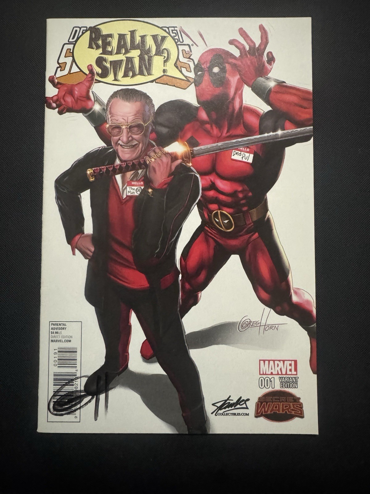 Deadpool’s Secret Secret Wars #1 Rare Color Variant 2015 Greg Horn Auto No COA Deadpool’s Secret Secret Wars #1 Rare Color Variant 2015 Greg Horn Auto No COA