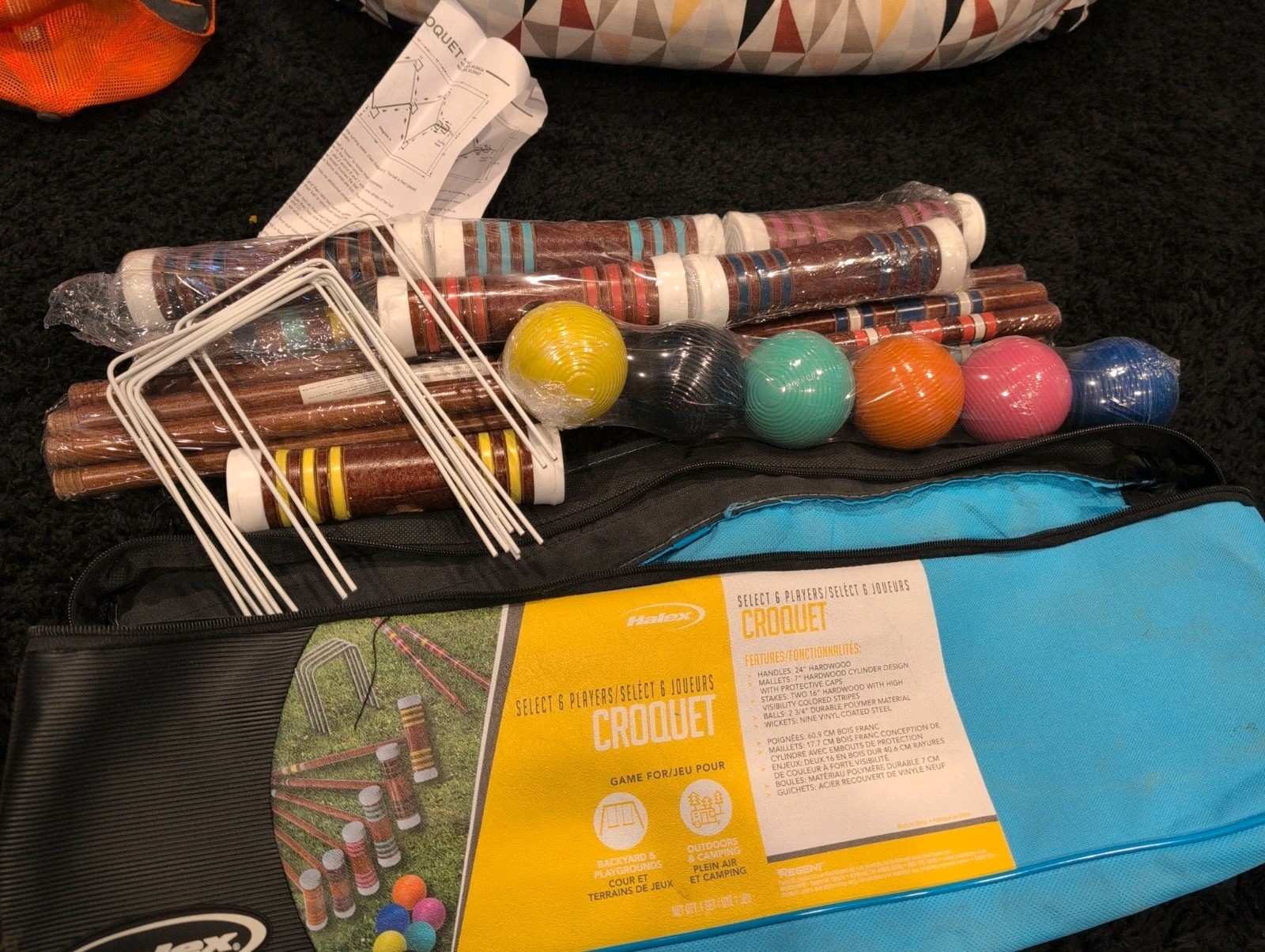 Vintage Halex Croquet 6 Player Set Hard To Find In This Condition