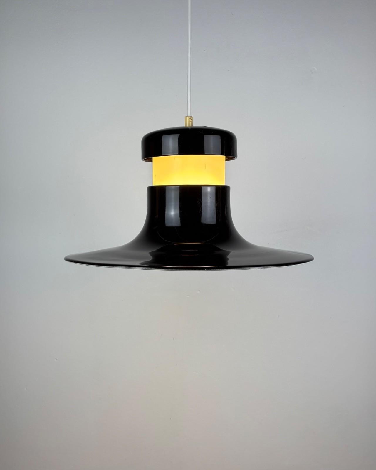 Vintage Aneta Uno Dahlén Ceiling Lamp Sweden 1970s Brown Space Age Mid Century