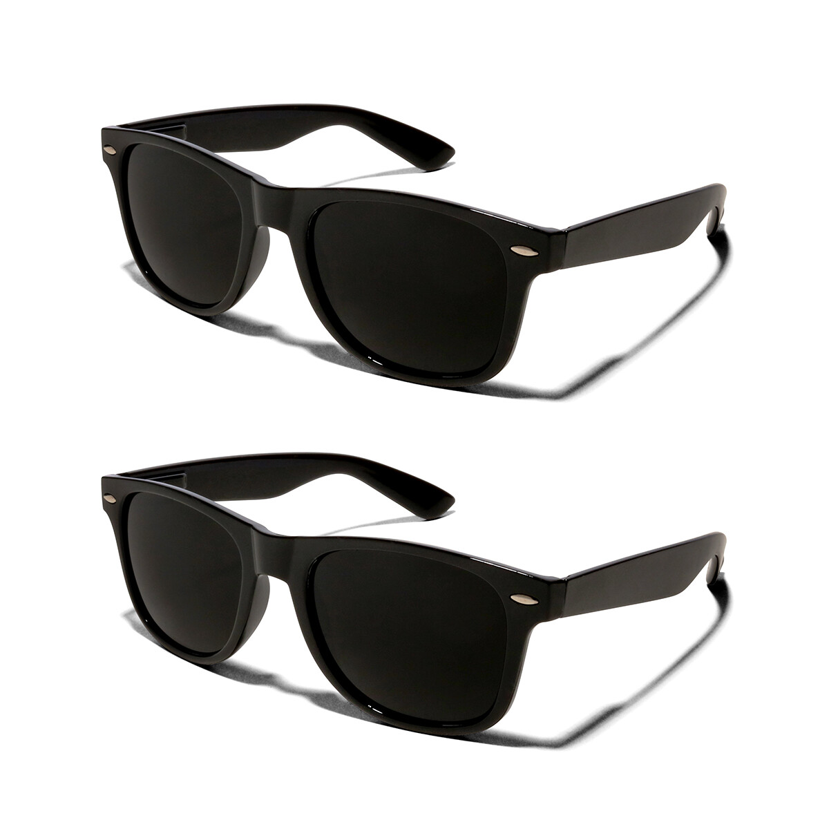 ShadyVEU Super Dark Blackout Tint Migraine 80's Retro Round Classic Sunglasses