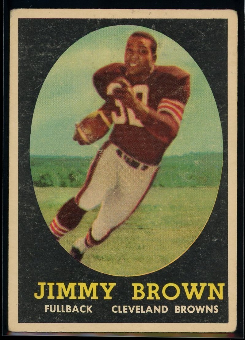 Jimmy JIM BROWN 1958 Topps #62 Rookie RC Cleveland Browns HOF VG *Centered*