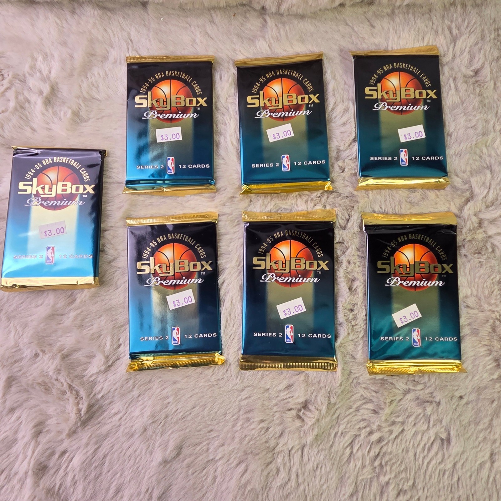 1994-95 SkyBox Premium Series 2 Sealed Packs Lot of 7 NBA 1994-95 SkyBox Premium Series 2 Sealed Packs Lot of 7 NBA