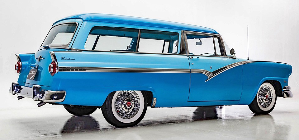 PRE-ORDER Esval 1956 Ford Parklane Station Wagon 2 Tone Blue 1/43