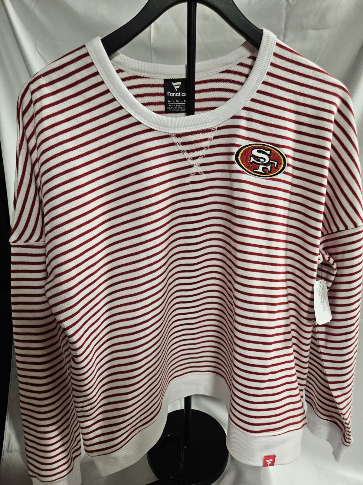 San Francisco 49ers Womens Fanatics Striped Sweater Size Medium San Francisco 49ers Womens Fanatics Striped Sweater Size Medium
