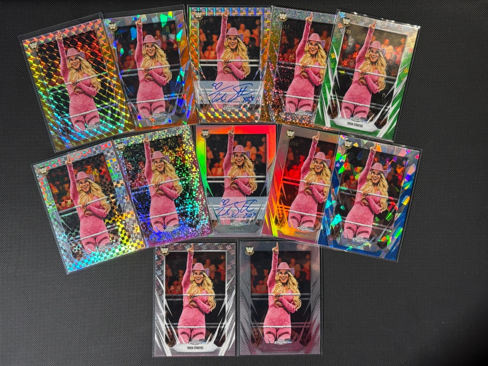 2026 Topps Chrome WWE Trish Stratus 12-Card Partial Rainbow Lot
