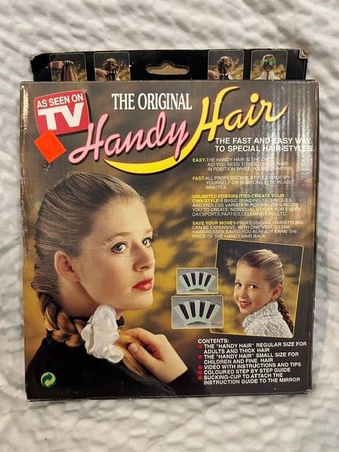 Vintage 90s The Original Handy Hair Braiding Styling Kit As Seen On TV Retro
