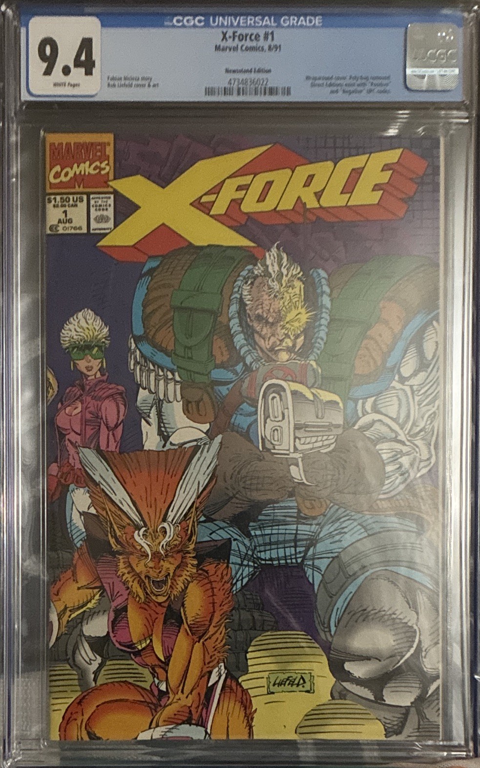 Marvel X-Force #1 Comic Book 1991 CGC 9.4