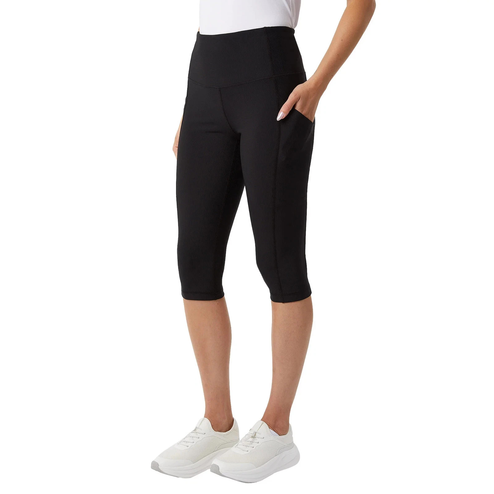 32 Degrees Cool Women's Ribbed Active Crop Pockets Legging New with Tags 32 Degrees Cool Women's Ribbed Active Crop Pockets Legging New with Tags