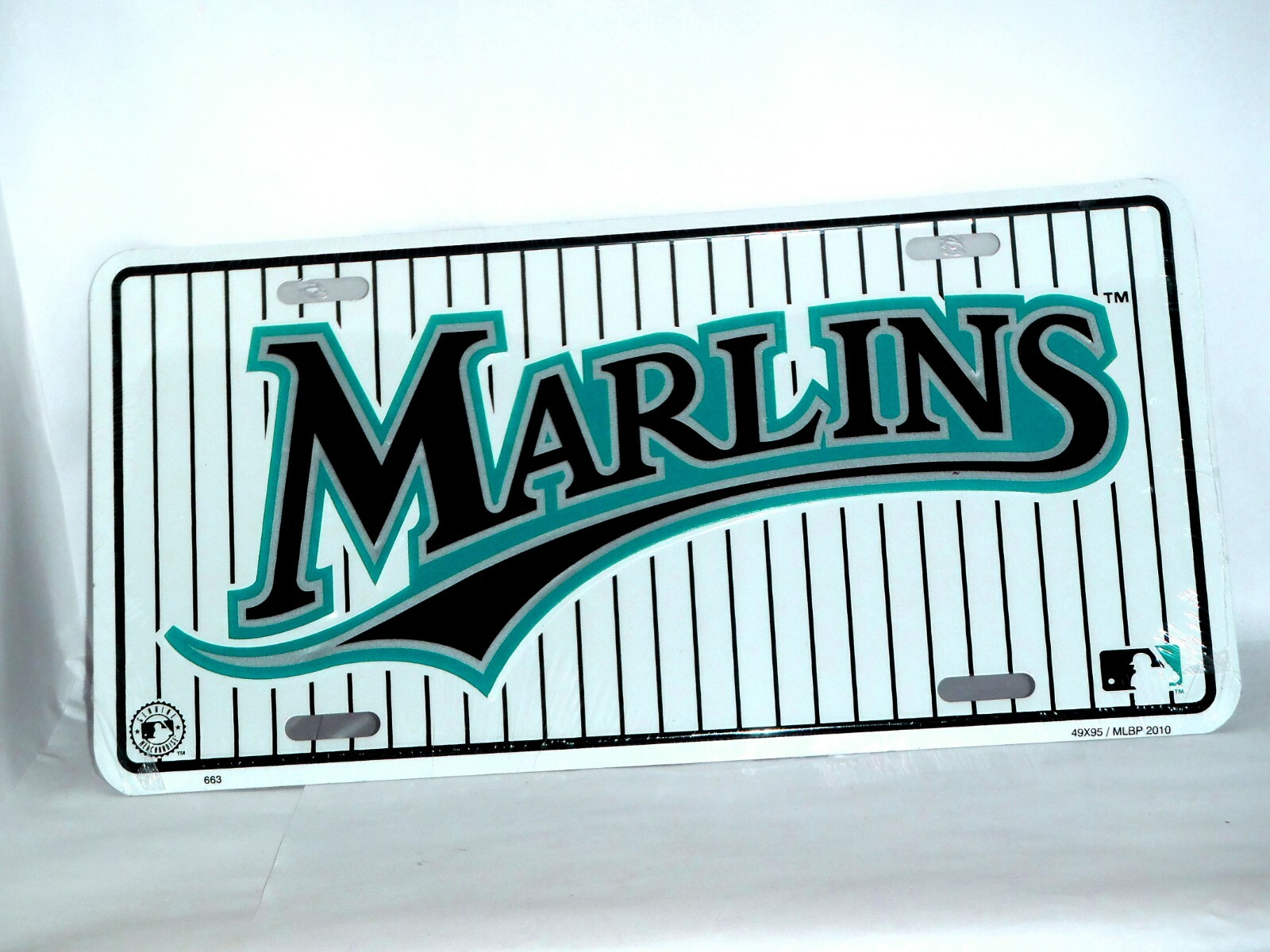 MLB FLORIDA MARLINS Aluminum License Plate 6 MLB FLORIDA MARLINS Aluminum License Plate 6