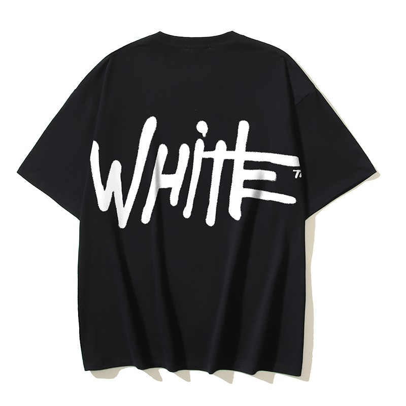 Off White T-Shirt Black / White S-M-L-XL