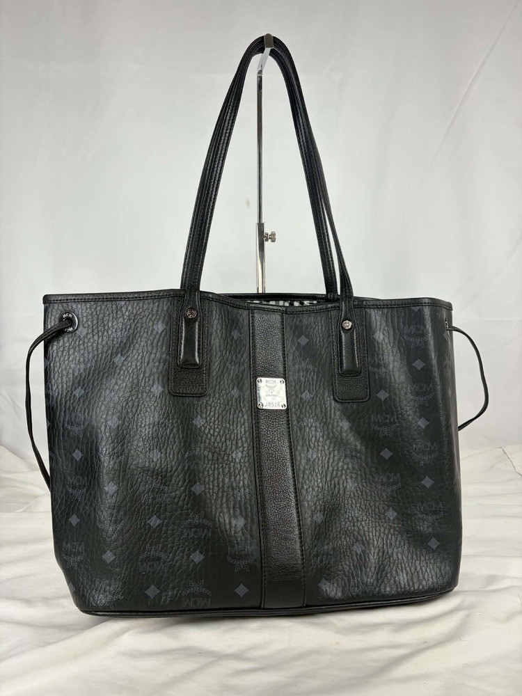 MCM Reversible Liz Shopper In Visetos Tote Black SPB-EB 372340