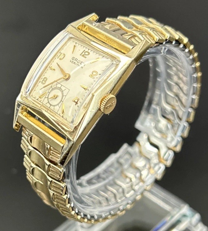 Beautiful Gruen Veri-Thin 435-659 17 Jewels 10K Gold Filled Watch - Works