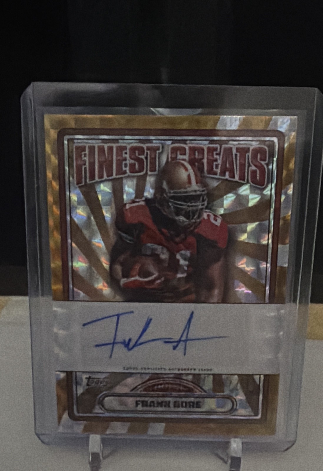 2024 Topps Finest - Finest Greats Autographs Frank Gore Gold  Refractor /50 