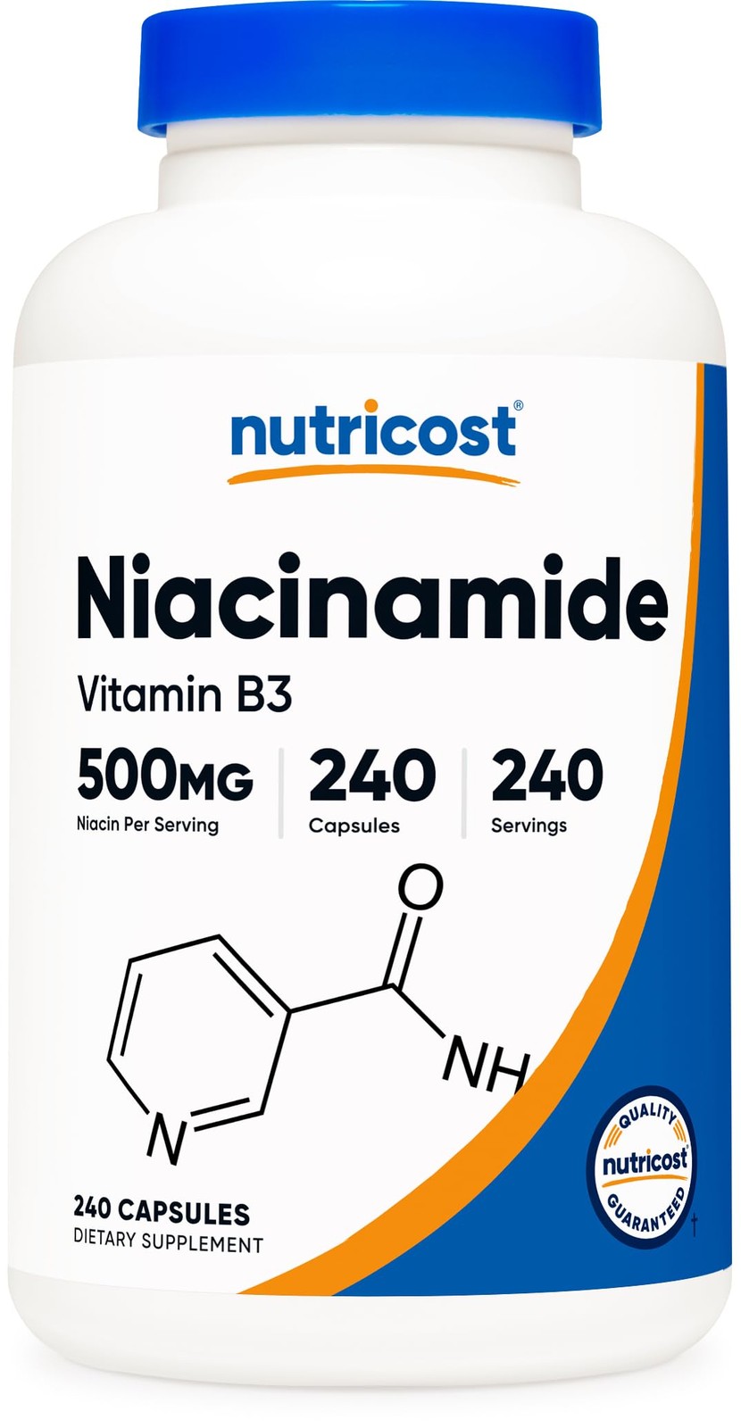 Nutricost Niacinamide (Vitamin B3) 500Mg, 240 Capsules - Non-gmo, Glut