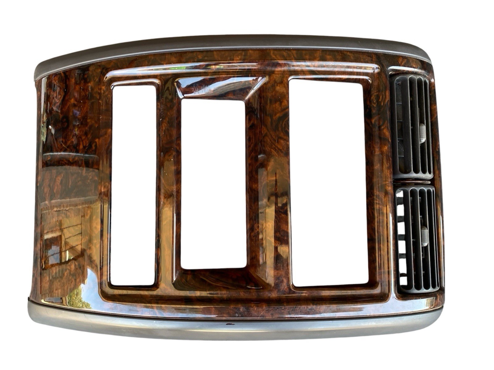 97-01 Jeep Cherokee Limited XJ Factory Woodgrain Center Dash Radio Bezel