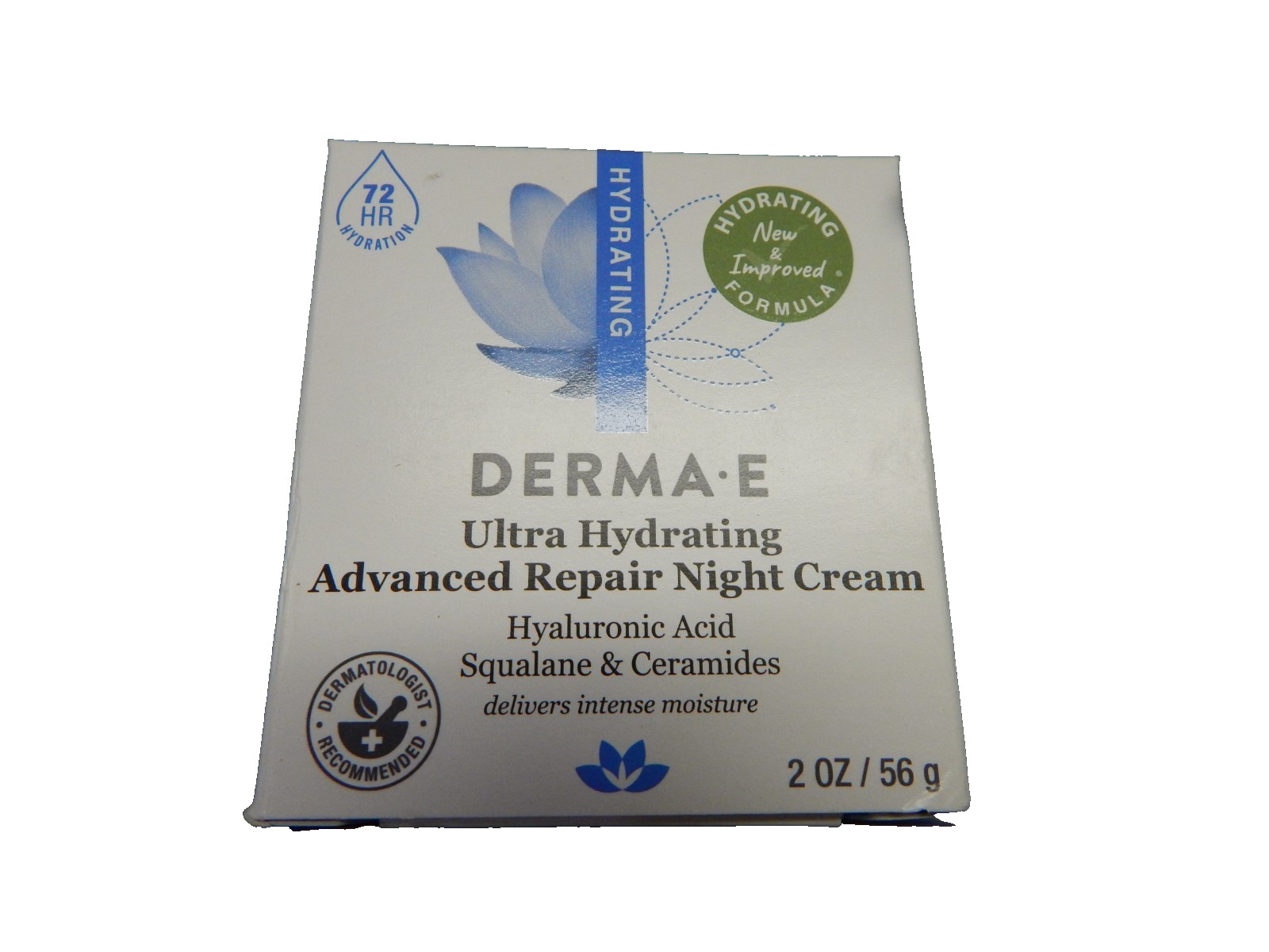 Derma E Ultra Hydrating Advanced Repair Night Creme Hyaluronic Acid Cream 2oz
