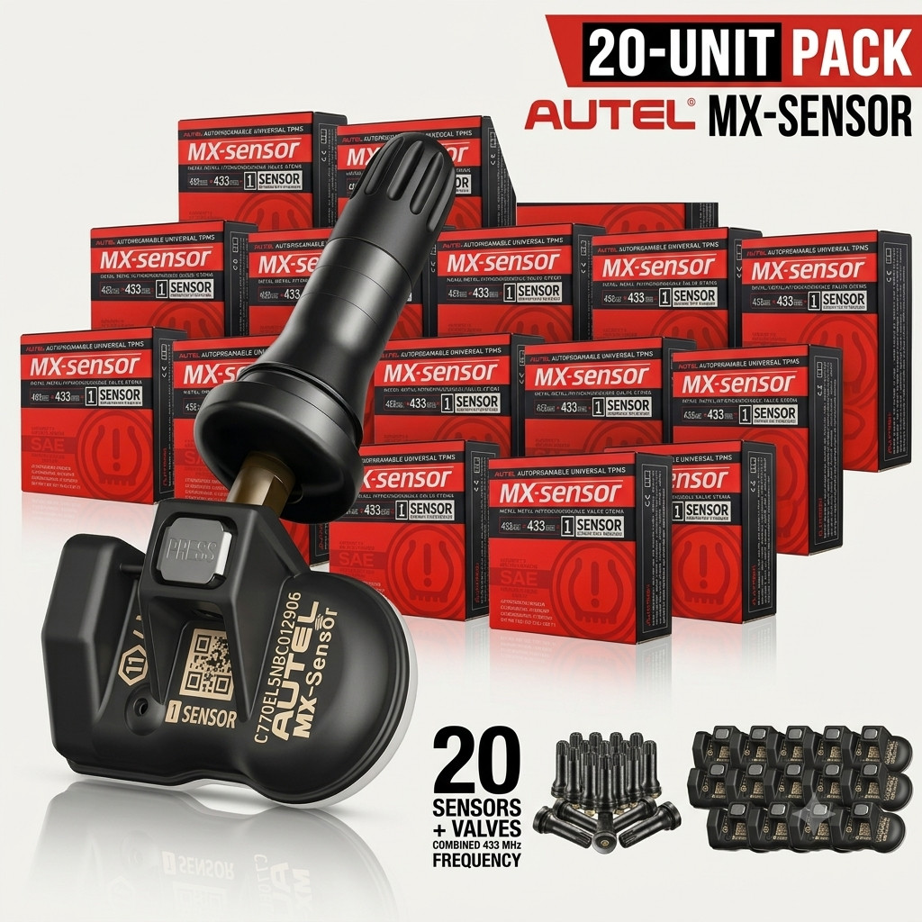 x20 Ascot by Autel 1-Sensor TPMS Sensor with Rubber Valve – Universal Fit
