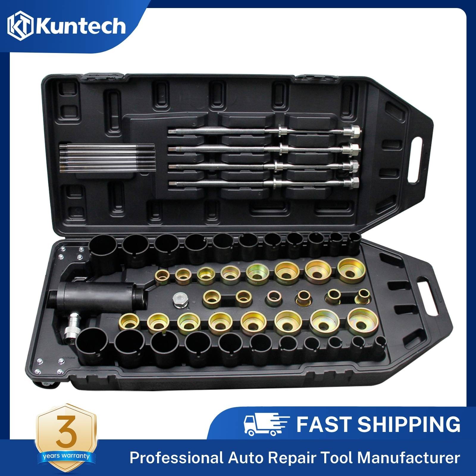 56PCS Heavy Duty Hydraulic Sleeve Kit Bushing Bearing Removal Installer Tool