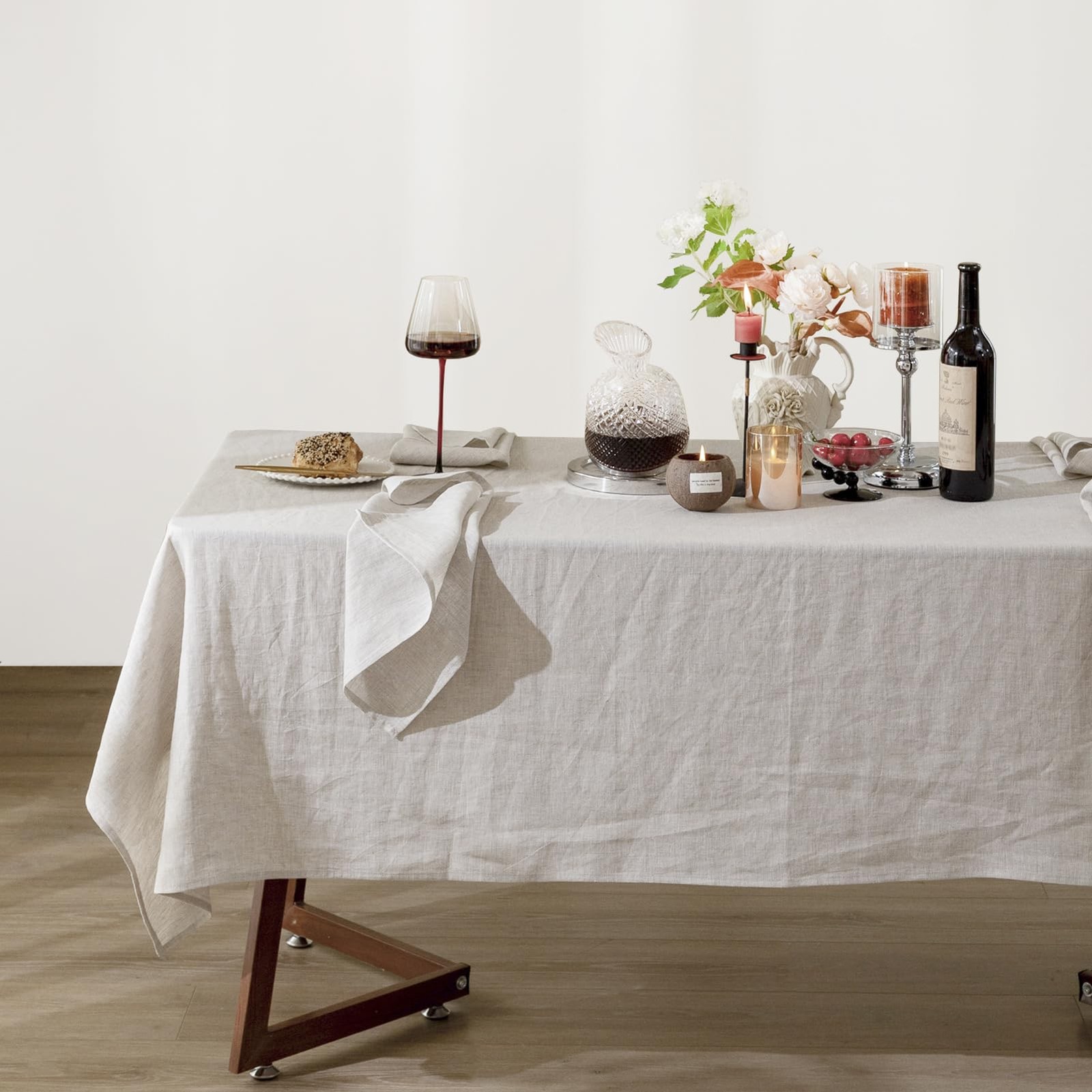Talasily 100% Linen Tablecloth Rectangle 60x120 Stone Washed Talasily 100% Linen Tablecloth Rectangle 60x120 Stone Washed