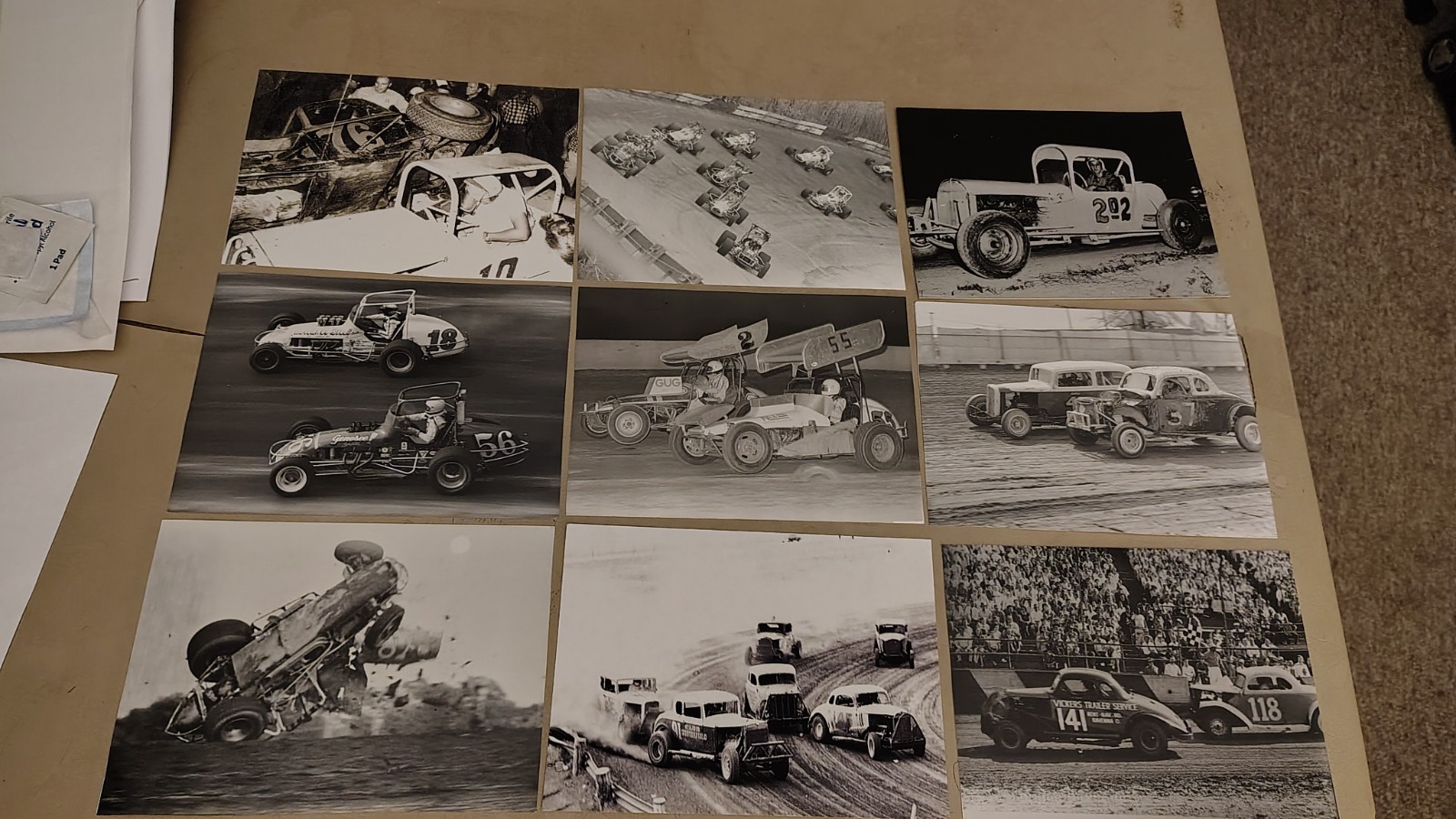 Lot 9 auto racing pictures vintage Toledo Ohio 5x7 1950s from original negatives Lot 9 auto racing pictures vintage Toledo Ohio 5x7 1950s from original negatives