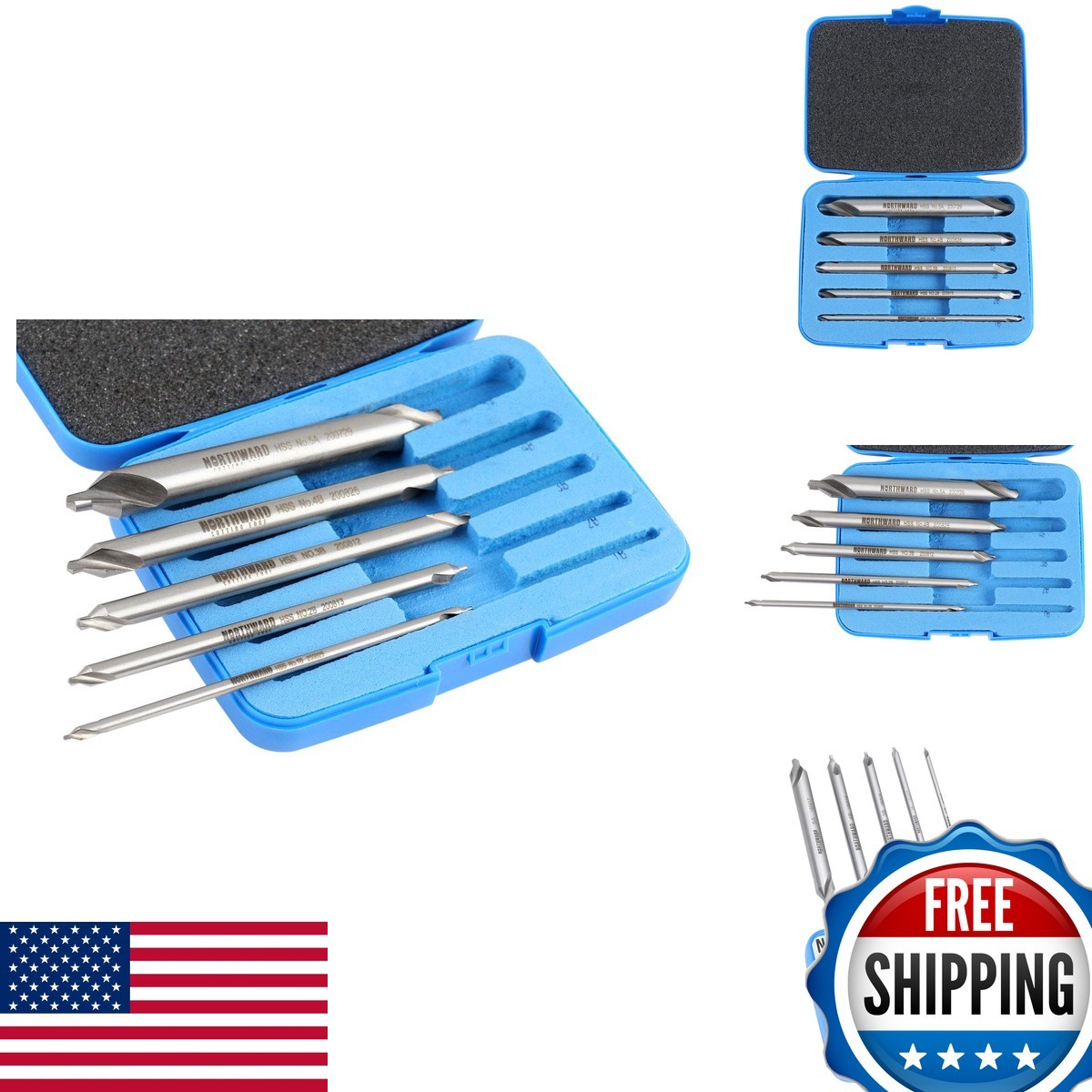 Accusize Long Center Drill Set #1-#5 3/64\