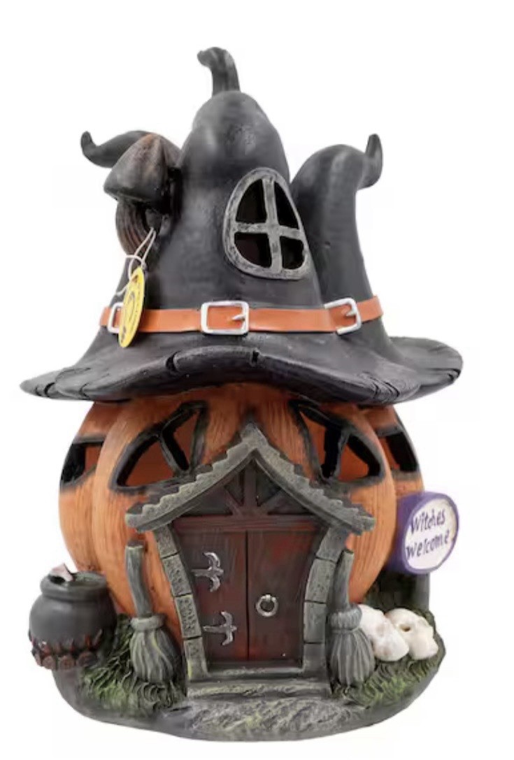 🧡🖤New Light Up LED Pumpkin Witch House 🧡🖤New Light Up LED Pumpkin Witch House